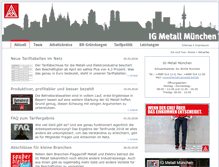 Tablet Screenshot of igmetall-muenchen.de